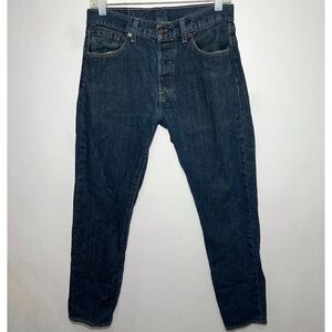 Pre-Owned Levis 501 Original Fit Straight 30x30 Jeans Denim Blue Button Fly